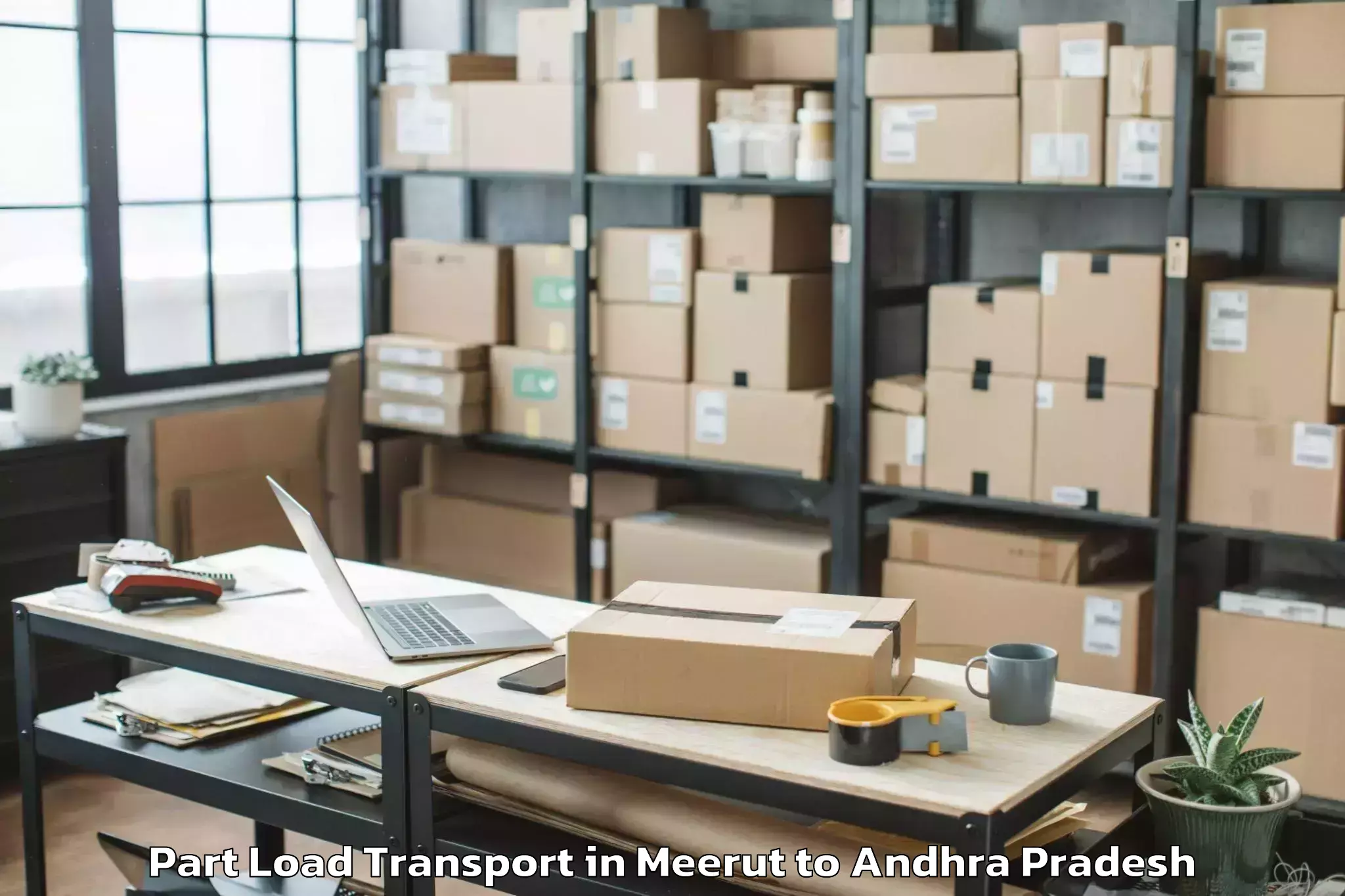 Book Meerut to Duttalur Part Load Transport Online